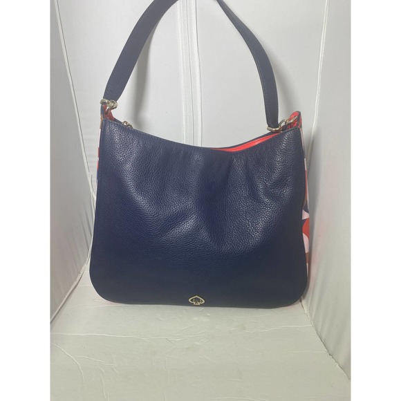 Kate Spade Kailee Handbag Tropical Toss Nightcap Blue Purse Shoulder Strap Bag - Picture 7 of 16